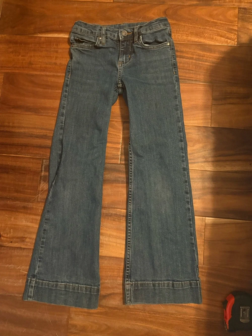 Wrangler Girls Retro Mae Bootcut Jeans Size 8 Slim Medium Wash Stretch